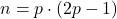 n = p \cdot (2p-1)