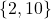 \{ 2,10 \}